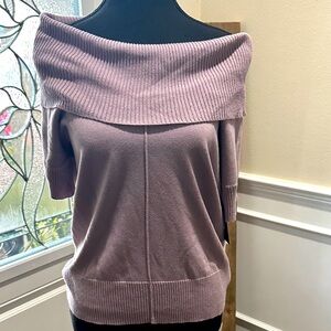 Chic Off-Shoulder Lavender Sweater